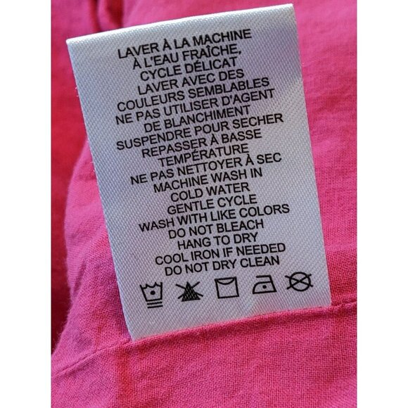 C C California Maxi Dress Sundress Large Smocked Tiered Cotton Pink Red Floral - Picture 9 of 9